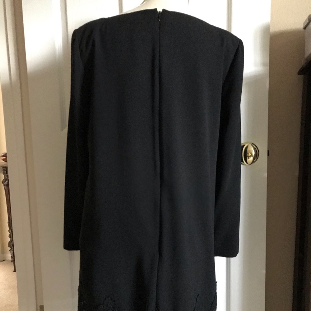 Vintage Liz Claiborne Lace-Trimmed Layered Cocktail Dress - Picture 5 of 8